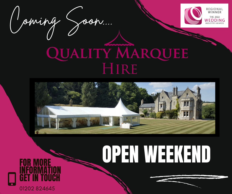 Quality Marquee Hire Open Weekend April 2022 Burcombe Manor, Salisbury